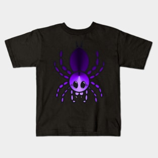 Colorful Cartoon Tarantula (Purple) Kids T-Shirt